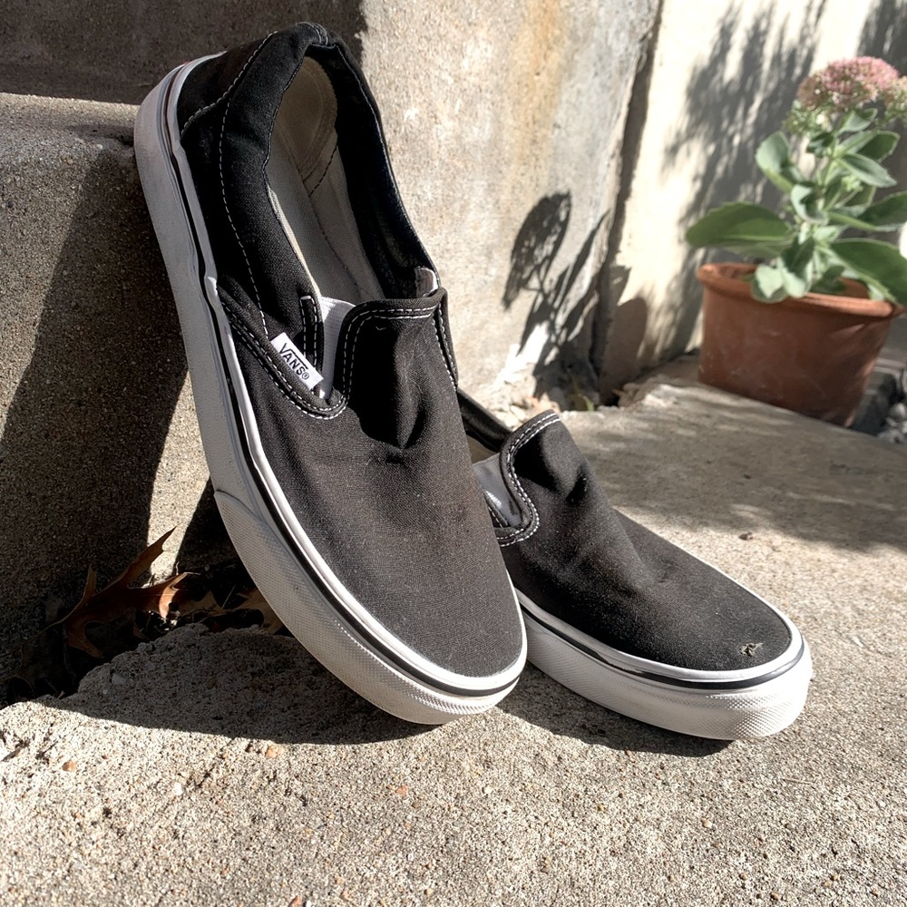 Black and White Slip-on Vans